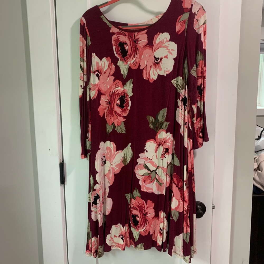 Quarter Sleeve Shift Dress